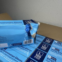 Nitrile-Vinyl Blend Gloves Disposable Latex Free Multipurpose Blue Large-1000