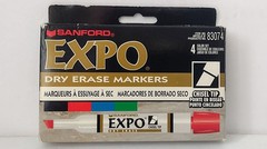 Vintage Sanford Expo Dry Erase Markers Set Of 3 Chisel Tip #83074 1995