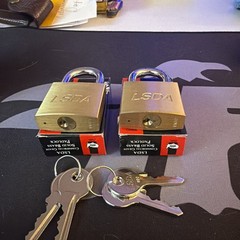 Lot of 2 LSDA Commercial Grade Sold Brass Paired Padlocks KA801 BP400 Brand NEW
