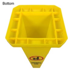 Electriduct 4 Sided No Parking Traffic Safety Cones – Yellow – 27″ Height