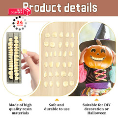 56 Pcs False Teeth Dental Complete Acrylic Resin Denture Teeth, 2 Set Whole…