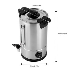 Lsysgsb Commercial Coffee Urn Grade Stainless Steel 50-Cup 8L/2.11Gal Coffee