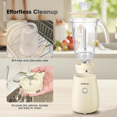Blender for Smoothies and Shakes, Peak 350W Single Serve Mixer with Stainless St