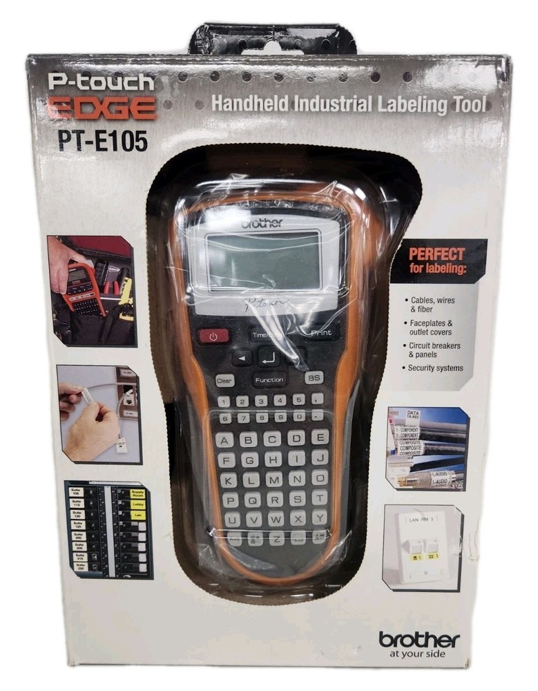 Brother PT-E105 P-Touch Edge Handheld Industrial Label Maker NIB *New*