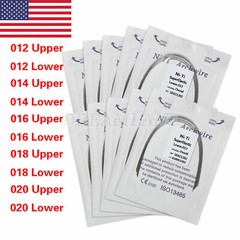 100 PCS dental orthodontic super elastic niti round arch wires Ovoid form 10 bag