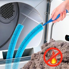Dryer Vent Cleaner Kit – Compatible Universal Vacuum 0.5 inches, Blue