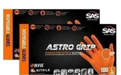 100-1000 SAS Safety Astro Grip 66574 7mil Nitrile Gloves, S, M, Large, XL, XXL
