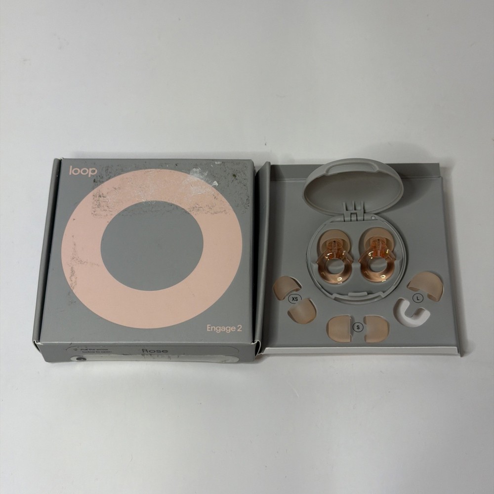 Loop Engage 2 Earplugs Rose – Noise Reducing Comfort | Open Box 1 L bud missing