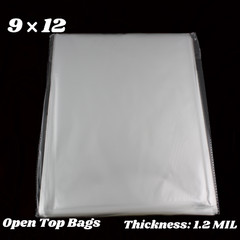 9×12 Clear Plastic Bags Packing Shipping Lay Flat Open Top Poly Baggie 1.2 Mil
