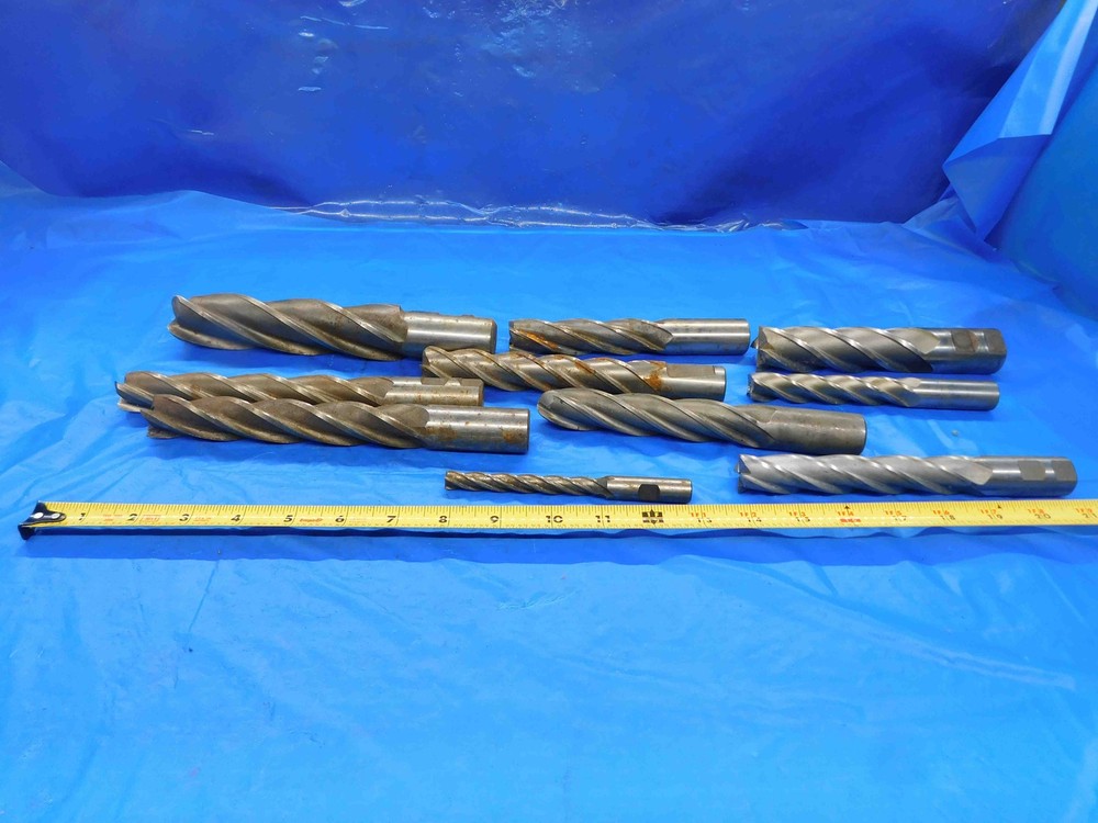 10PCS HSS SQUARE & CORNER RADIUS END MILLS VARIOUS SIZES FROM 13/32 – 1 1/2 1.5