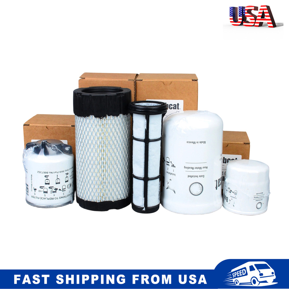 5PCS Filter Service Kit For Bobcat MT52 MT55 MT85 MT100 Mini Loader