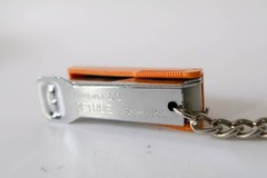 NOS Vintage Petrus Bambina 202 Mini Stapler Keychain Orange Spain New in Box