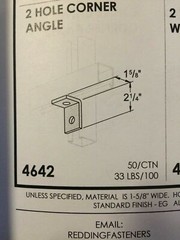 2-Hole 90DEG Corner Angle for Unistrut Channel Two Hole Fitting #4642 P1068