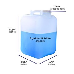 FastRack 5 Gallon Hedpak with Cap | BPA-free, Food-Grade, and Snowy