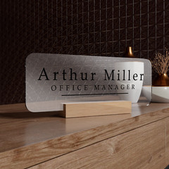 Acrylic Desk Name Plate Personalized I Custom Acrylic Sign I Name Plate for Desk