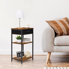 BTY Printer Stand with Storage 3 Tier Home 15.75 X 11.8 X 27.56 Inches, Brown