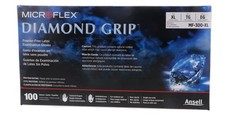 Extra Large Diamond Grip Latex Gloves – 100 Count, Disposable, Heavy Duty, Non-S