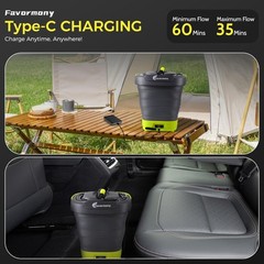 Portable Hand Sprayer, Foldable Water Sprayer Washer w/3.2Gal Tank and 10FT H…
