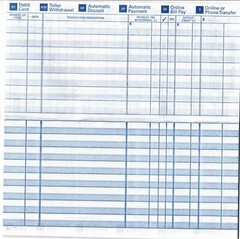 Checking Checkbook Transaction Register Brand New