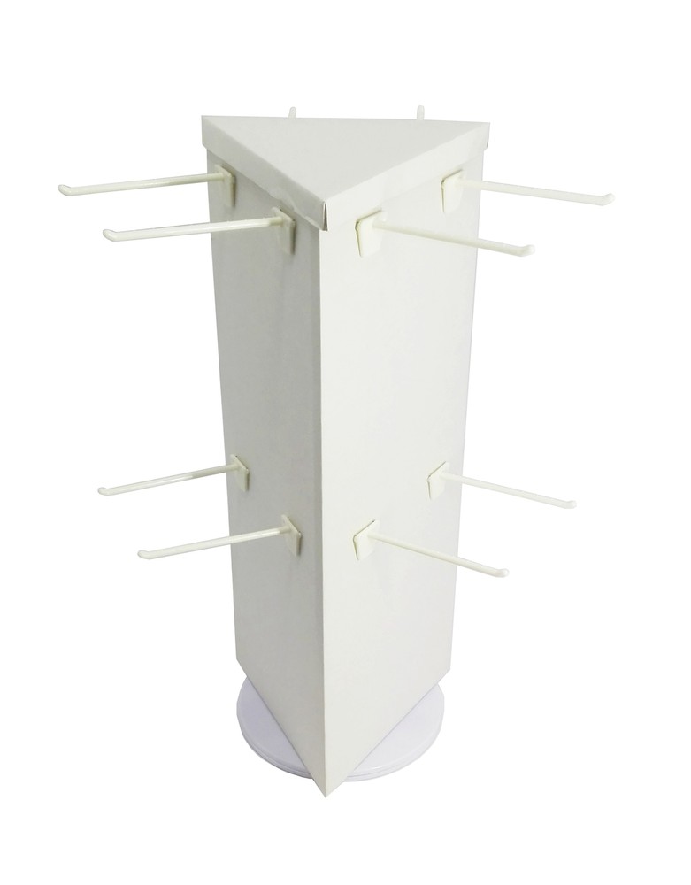 Corrugated Cardboard Socks Display Rotating Peg Hook Display Coutertop Display