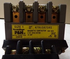 NEW P&H HARNISCHFEGER 30 AMP SIZE 1 MAGNETIC CONTACTOR W PNEUM. TIME DELAY