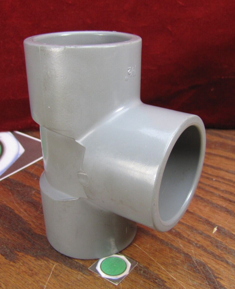 1-1/2″ TEE Pipe Fitting CPVC Eslon grey Socket Schedule 80 ASTM F439