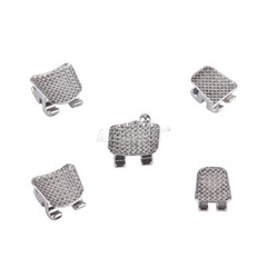 10 Packs Brackets Metálicos de Ortodoncia Dental Mini Roth .022 Ganchos 3 AZDENT