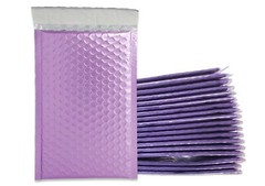NEW Frosted Lilac Matte Metallic Bubble Mailers, Padded Shipping Envelopes Combo