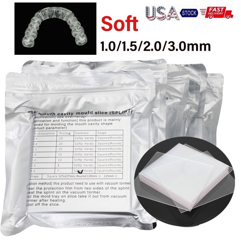 Dental Orthodontic Plastic Retainer Splint Vacuum Thermoforming Sheets Soft Tool