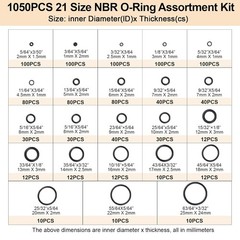 770Pcs O Ring Kit 18 Sizes Sealing Gasket Washers, for Car Auto Vehicle Repai