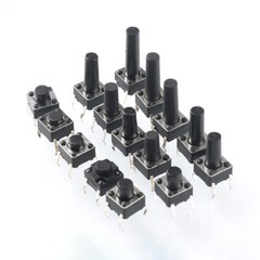6x6mm Tactile Tact Push Button Switch 4 Pin DIP Through Hole SPST PCB Miniature