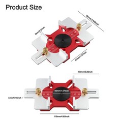 Two in Woodworking Slotting Plate with Aluminum Alloy Handle and Brass Nut