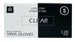 120 Vinyl Disposable Gloves, Sizes Small- X-Large, Latex Free, Powder Free
