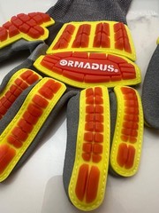 Impact Resistant Work Gloves Ormadus 6 Pairs Sandy Foam Nitrile Coated Sz Small
