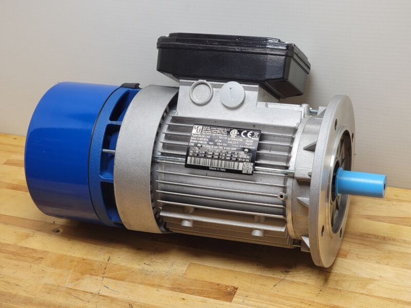 MGM Electric AC Brake Motor BA 90 LA4, 60 Hz, 1.8 kW, 1680 RPM, 230/460VAC