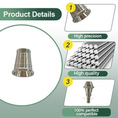 6pcs MU Titanium base CAD/CAM prosthetic ti base fits to ICX D4.8mm