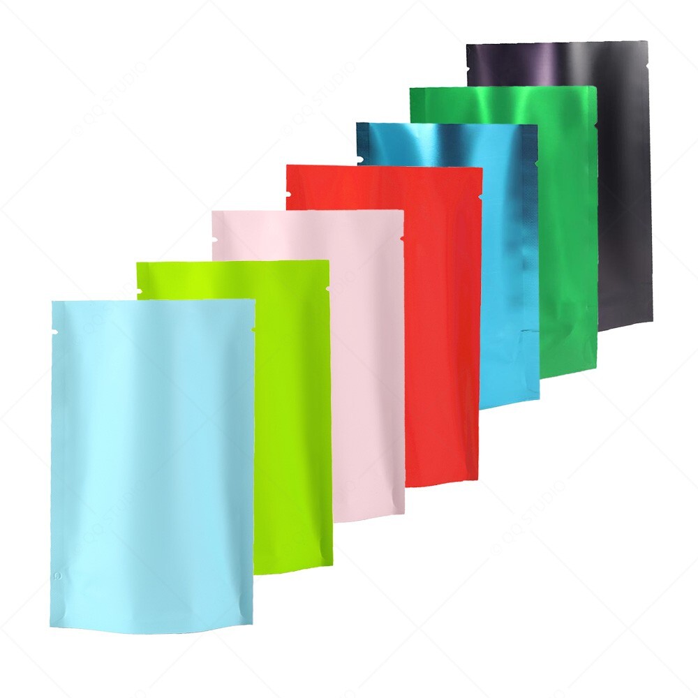 4CustomPrint 100 Matte Odor Proof Stand Up Heat Sealable Mylar Food Storage Bags