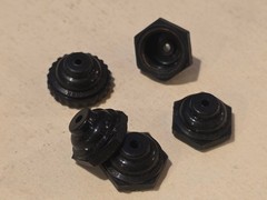 (5 pcs) APM HEXSEAL N-1030B, Half Toggle Switch Boot, 15/32-32NS (NOS)