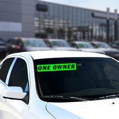 Versa-Tags ONE Owner Windshield Stickers, Chartreuse Green, 12-Pack | Measuri…