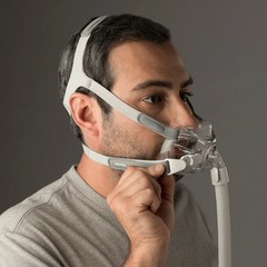 New Respironics Amara view Frame + Hose + Head Strap + Clips complete set LARGE