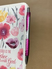 Blessed Is the Mother Who Walks With God (Flowery Journal) w/ Pink & Silver Pen