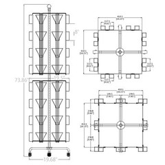 64 Adjustable Pockets Display Rack 5×7 7×5 up to 11″W X 8″T Cards 1.2″ D Pockets