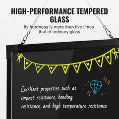 VEVOR LED Message Writing Board 24″x16″ Illuminated Erasable Lighted Chalkboard
