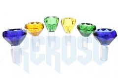 14MM And 18MM Male Yellow, Blue & Green Diamond Glass Bowl Top Quality Glass