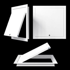 Steel Access Panel Door, Lockable Reinforced Metal Construction with Keys, Dr…