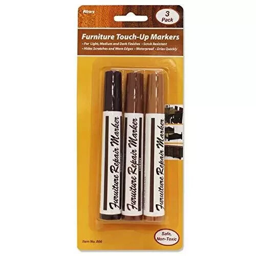 Furniture Touch-Up Markers: Brown Color; 1 Pack of 3 Markers. FREE SHIPPING
