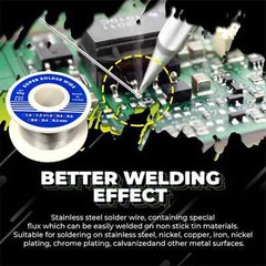 Aluminum Stainless Steel Lighter Solder Flux Paste + Wire Soldering Wire Tool
