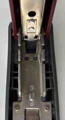 Swingline Stapler with Cushion Base Burgundy / Gray Storage in Base Model 8280x