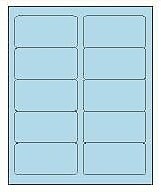 4″ x 2″ Pastel Blue Labels (GL2040PB) 10-UP (8.5″ x 11″) – Box of 100 Sheets