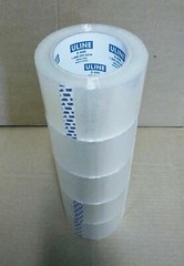 (8) ULINE S-445 Industrial 3″ x 110 Yds Packing Tape Rolls & (1) H-596 Dispenser